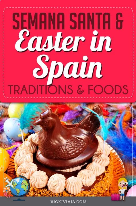 How do you celebrate Easter in Spain? Let's discover together the typical Spanish Easter traditions and the best Easter dishes in Spain #Vickiviaja Spanish Easter Recipes, Desserts From Spain, Deep Fried Egg, Easter Dishes, Places In Spain, Egg Cake, Easter Bread, Travel Spain, Spanish Dishes