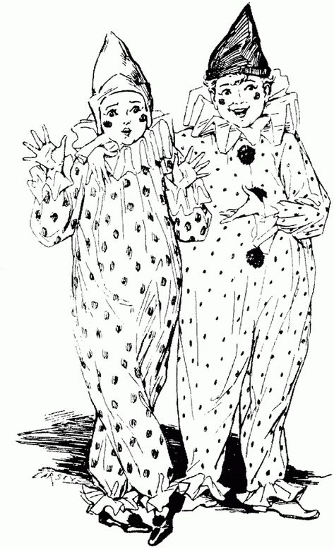 Circus Coloring Pages, Circus Clowns, Pierrot Clown, Clown Tattoo, Clown Illustration, Cute Clown, Vintage Clown, Adult Colouring Pages, Creepy Clown