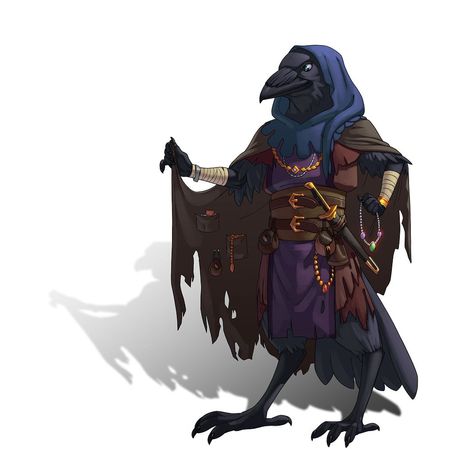 Kenku Druid, Dnd Kenku, Kenku Dnd, Pathfinder Character, Dnd Races, Heroic Fantasy, Roleplay Characters, Dungeons And Dragons Characters, Dnd Art