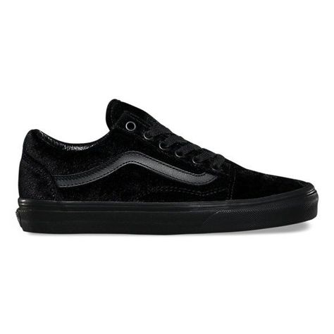 The Velvet Old Skool, the Vans classic skate shoe and first to bare the iconic sidestripe, is a low top lace-up featuring velvet uppers, re-enforced toecaps to withstand repeated wear, padded collars for support and flexibility, and signature rubber waffle outsoles. Vans Wedding, Velvet Vans, Black Slip On Vans, Cute Vans, Gold Vans, Vans Yellow, Tenis Vans, Old Skool Black, Pink Vans