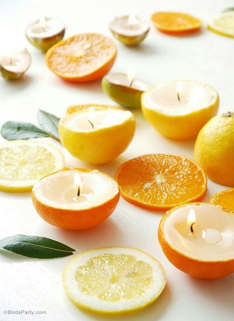 Citrus Candle, Hand Dipped Candles, Fruit Candles, Farmhouse Candles, Easy Candles, Summer Candles, Citronella Candles, Diy Upcycling, Quick Diy