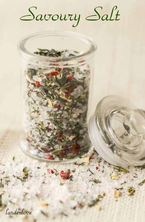 Sage Salt Recipe, Herbal Salts Recipes, Basil Salt Recipe Easy, Infused Salt Recipes, Herb Salts, Flavored Salts Recipes, Herb Salt Recipe, Dill Salt, Infused Salt