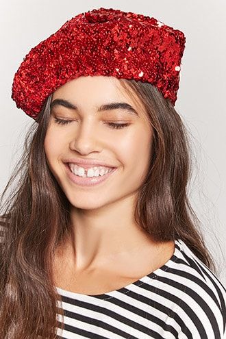 Sequin Beret Trending Hats, Holiday Glam, Caps For Women, Shop Dresses, Christmas Outfit, Dress Shop, Winter Hats, Forever 21, Latest Trends