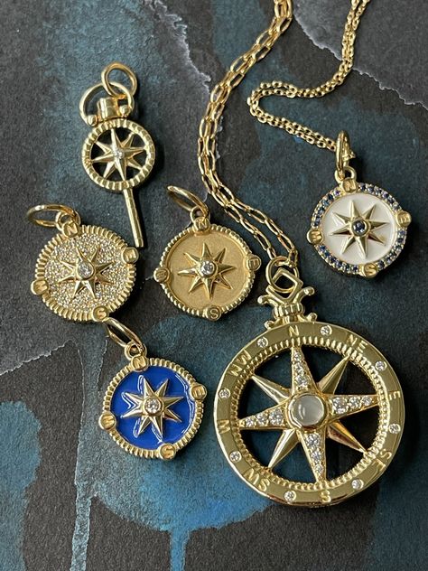 Whimsigoth Clothes, Adventure Jewelry, Celestial Elements, Compass Jewelry, Goals In Life, Locket Design, Jewelry Product Shots, Gothic Accessories, Symbolic Jewelry