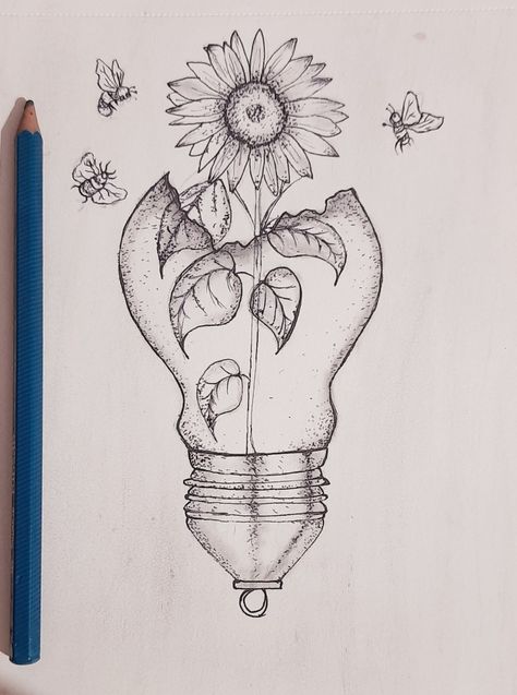 Sunflower Drawing Aesthetic, Pencil Shading Techniques, Celestial Tattoo, Book Crafts Diy, Different Art Styles, Art Painting Gallery, Diary Ideas, Art Competitions, Doodle Art Designs