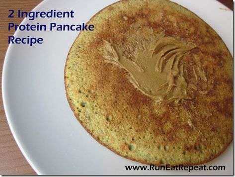 Two Ingredient Pancakes, Oatmeal Protein Pancakes, 2 Ingredient Pancakes, Protein Pancakes Recipe, Easy Protein Pancakes, Easy Pancake Recipe, Protein Powder Pancakes, Banana Protein Pancakes, Easy Pancake