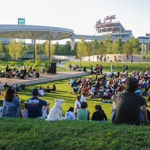 Cumberland Park by Hargreaves Associate « Landscape Architecture Platform | Landezine Townhome Landscape, Outdoor Architecture, Cumberland River, Outdoor Theater, Areas Verdes, Water Pond, Public Realm, Community Park, Pedestrian Bridge