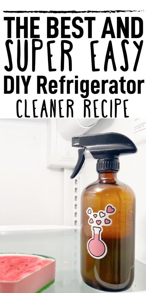 If you want the secret to fridge cleaning, it is not white vinegar...it's citric acid! Not only does this DIY refrigerator cleaner clean, but it also deodorizes the inside of the fridge. Use this homemade cleaner to make the inside sparkle. This will be your new favorite cleaning hack! How To Clean The Refrigerator, Cleaning The Fridge, Natural Fridge Cleaner, Refrigerator Cleaner, Fridge Cleaning, Homemade Glass Cleaner, Homemade Cleaner, Healthy Fridge, Vinegar Cleaner