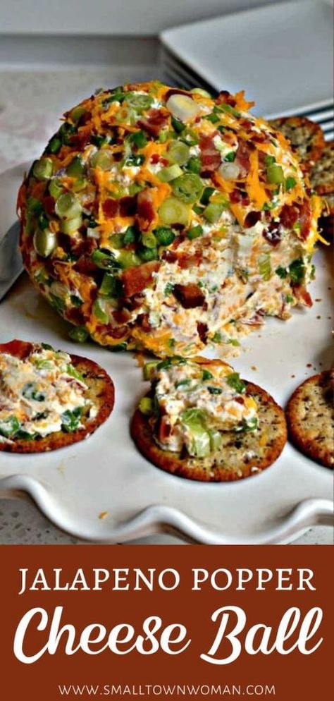 / Cheese Ball Appetizers, Ball Appetizers, Popper Cheese Ball, Onion Appetizers, Cheese Ball Recipe, Crowd Pleasing Appetizers, Diner Recept, Jalapeno Popper, God Mad