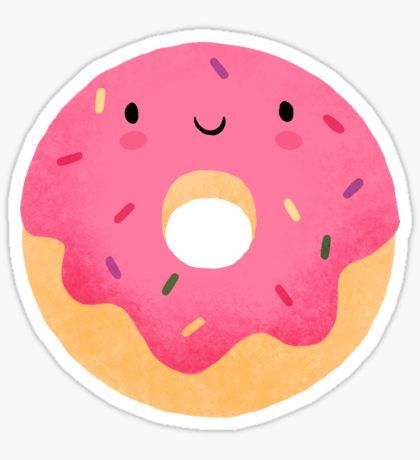 Donut Sticker, Lacing Cards, Work Stickers, Baby Stickers, Tumblr Stickers, Kawaii Doodles, Kawaii Stickers, Stickers For Sale, Aesthetic Stickers