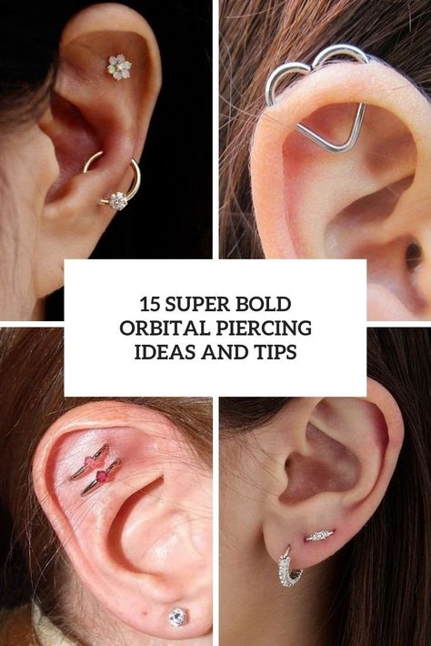 Orbital Ear Piercings, Piercing Healing, Orbital Piercing, Flat Piercing, Ear Piercings Chart, Piercing Chart, Body Mods, Piercing Jewelry, Tattoos And Piercings