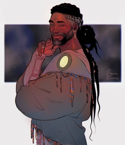 Space Wizard, Male Character, Black Characters, Black Anime Characters, Afro Art, Black Man, Character Design Male, Character Creation, Dnd Characters