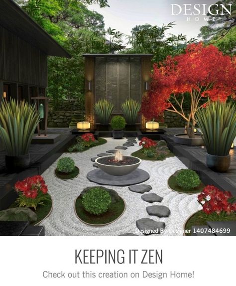 Garden Parasol Ideas, Zen Yard, Townhouse Backyard, Japanese Backyard, Cozy Home Ideas, Japanese Gardens Design Ideas, Outdoor Meditation, Tiny Gardens, Small Japanese Garden