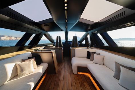 Wally wallywhy100 New | Wally Wally Yachts, Guest Cabin, Yacht Interior, Privacy Glass, Open Space Living, Design Technology, Glass Roof, Yacht Design, Fuel Cell