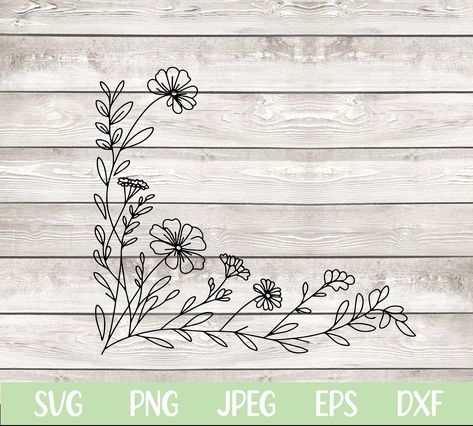 Corner Borders Designs, Floral Corner Border Design, Flower Borders Design, Corner Designs Border, Flower Corner Border Design, Border Corner Design, Flower Border Design, Boarders Designs For Projects, Presentation Ideas For School