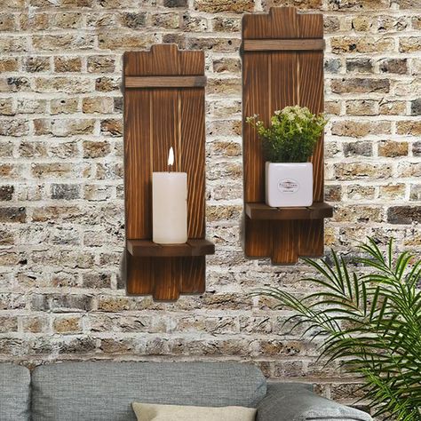 Large Wall Candle Holders, Wooden Wall Candle Holders, Farmhouse Candle Holders, Wall Candle Holder, Rustic Wall Hangings, Wall Candle, Floating Candle, Living Wall Decor, Candle Wall Decor