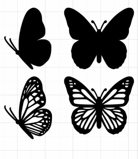 Cricut Cutouts, Silhouette Butterfly, Idee Cricut, Cricut Stencils, Butterfly Template, Projets Cricut, Cricut Projects Beginner, Butterflies Svg, Paper Butterfly