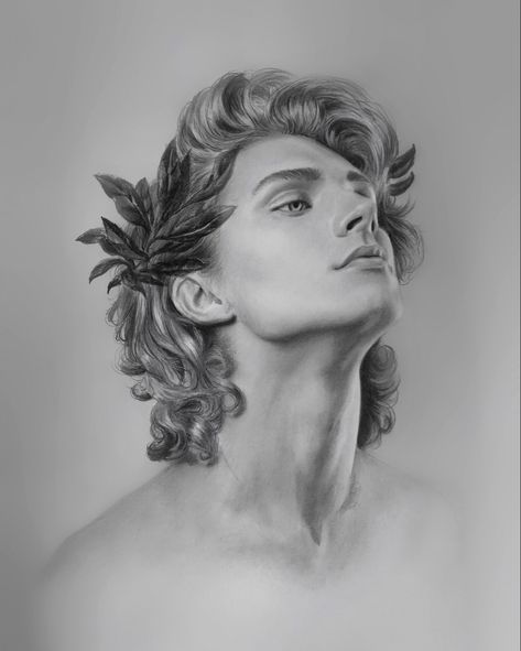 this is exactly how apollo appears to me.  so beautiful Mythology Tumblr, Apollo Aesthetic, Greek Party, Drawing Portraits, Greek Gods And Goddesses, Greek Mythology Art, Greek And Roman Mythology, Roman Mythology, Mythology Art