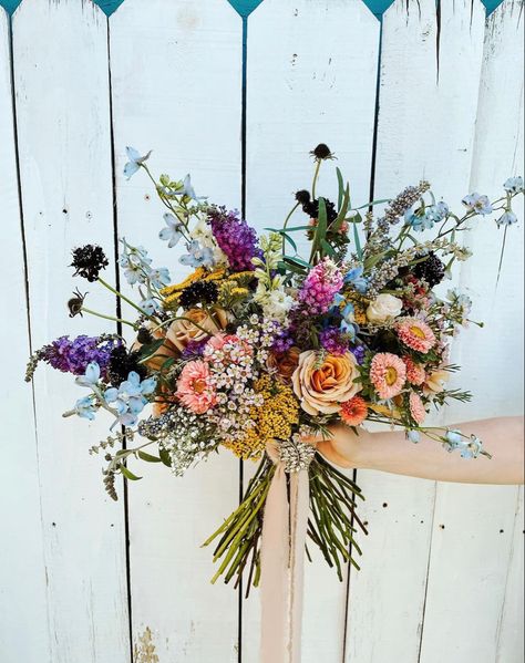 Fake Wildflower Wedding Bouquet, Eucalyptus Wildflower Wedding Bouquet, August Bridal Bouquet Wildflower, Rustic Spring Bouquet, Wedding Wild Flowers Bouquets, Colorful Boho Bouquet, Spring Garden Bouquet, Peony And Wildflower Bouquet, Whimsical Wildflower Bouquet