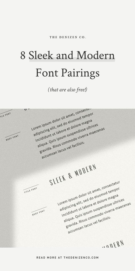 Choosing a font from the vast array of available fonts out there is no easy task. Today, we will be introducing 8 sleek and modern (not to mention free!) Google fonts and otherwise downloadable fonts that you can use instantly for your logo or brand. Free Minimalist Fonts, Google Fonts Combinations, Minimalist Font Pairings, Modern Font Pairings, Minimalistic Fonts, Sleek Fonts, Clean Modern Fonts, Free Google Fonts, Font Download Free