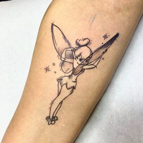 Usagi Tattoo, Tattoo Tinkerbell, Tinkerbell Tattoo, Tinker Bell Tattoo, Fairy Tattoos, Belle Tattoo, Fairy Tattoo Designs, Fairy Tattoo, Real Tattoo