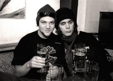 HIM & Heartagrams: Bam & Ville Valo The Evil Within Ruvik, Bam Margera, Ville Valo, Boy Best Friend, Gothic Metal, Gothic Rock, Him Band, Emo Boys, Most Beautiful Man