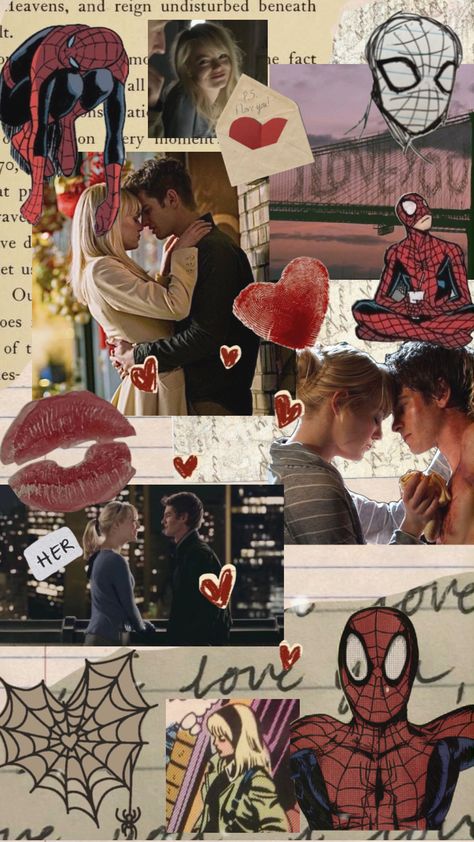 Peter And Gwen Wallpaper, Andrew Spiderman, Gwen Wallpaper, Peter And Gwen, Spider Man Quotes, Garfield Wallpaper, Spiderman And Spider Gwen, Spiderman Poster, Marvel Wallpaper Hd