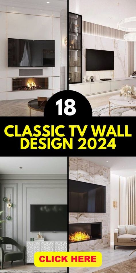 80 Inch Tv Wall Ideas, Modern Tv Room Luxury 2024, Tv Wall Design Luxury 2024, Luxury Tv Wall Design Living Room Tv, Neo Classic Tv Wall Design, Tv Wall Decor Living Room Modern Luxury, Elegant Tv Wall Design, Tv Wall Design Luxury Living Rooms, Wall Room Design