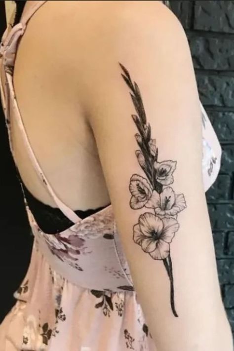 Gladiolus Tattoo Design, Gladiolus Flower Tattoo, Gladiolus Flower Tattoos, Gladiolus Tattoo, Gladiolus Flower, Tattoo Ideas For Women, Flower Bulbs, Flower Tattoo Designs, Bulb Flowers