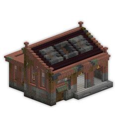 Minecraft Industrial Factory. Small factory. Minecraft Industrial, Minecraft Brick, Minecraft Building Designs, Minecraft Create, Minecraft Steampunk, Minecraft City Buildings, Rumah Minecraft Sederhana, Minecraft Banner Designs, Bangunan Minecraft