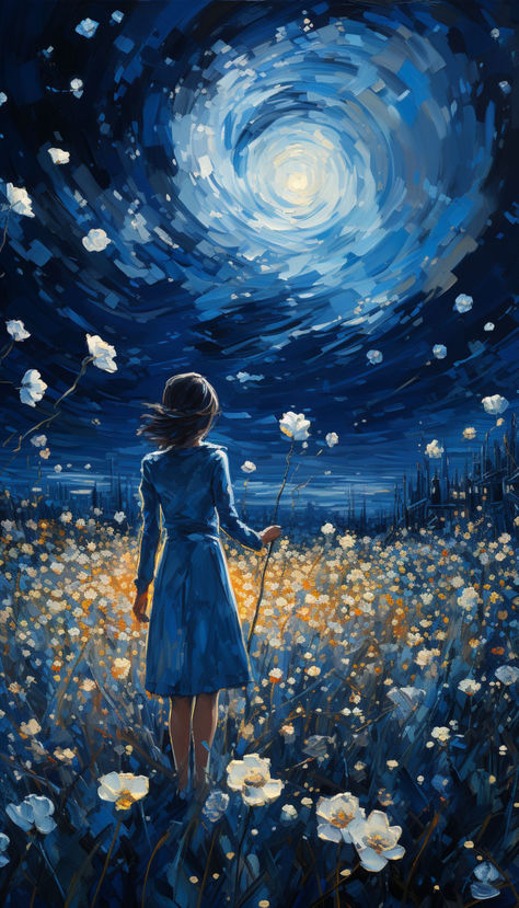 فنسنت فان جوخ, Edit Background, الفن الرقمي, Impressionistic Art, Arte Van Gogh, Blue Magic, Animal Illustrations, Landscape Art Painting, Celestial Art