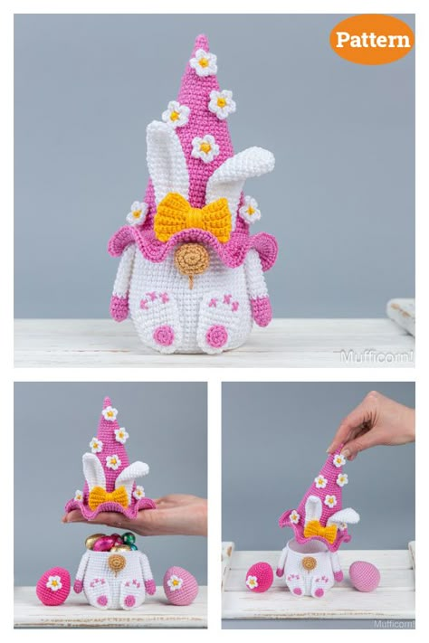 Easter Crochet Patterns Free Bunny, Stuffed Toys Patterns Free Crochet, Crochet Gnome Pattern Free, Crochet Bunny Pattern Free Easy, Amigurumi Gnomes Free Pattern, Crochet Gnomes Free Pattern Easy, Crochet Gnomes Free Pattern, Easter Crochet Ideas, Crochet Gnomes Pattern