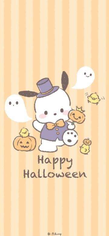 Sanrio Fall Widgets, Pochacco Fall Wallpaper, Pochacco Halloween Wallpaper, Halloween Pochacco, Monserrat Core, Pochacco Halloween, Pochacco Icons, Hello Melody, Wallpaper Sanrio