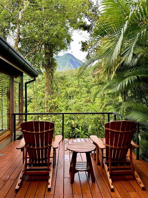 A Detailed, Honest Review of Amor Arenal (Costa Rica Luxury Resort) | The boutique luxury Amor Arenal resort is tucked into the rainforest of La Fortuna, Costa Rica, with great views of the Arenal Volcano. Here's my detailed review of this beautiful small intimate resort, including the balconies, rooms, service, pools, food, and more! Where to stay in Arenal or La Fortuna, best Costa Rica hotels, rainforest hotels. #luxuryhotel #luxuryresort #costarica #arenal #lafortuna Costa Rica Cottage, Costa Rica Jungle House, Costa Rica House, Costa Rica Living, Costa Rica Volcano, Costa Rica Hotels, Costa Rica Retreat, Cost Rica, Arenal Costa Rica