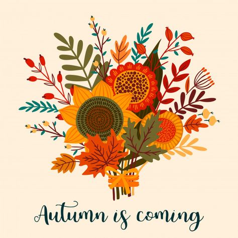 Autumn Bouquet, Pumpkin Illustration, Floral Svg, Autumn Illustration, Modern Fall, Autumn Painting, Flower Svg, Autumn Forest, Autumn Art