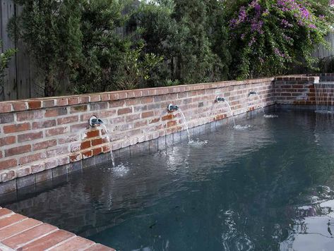 Courtyard Pools, Secret Courtyard, Savannah House, Pool Kitchen, Dipping Pool, Swimming Pool Pond, Pools For Small Yards, Outside Seating Area, Pool Pond