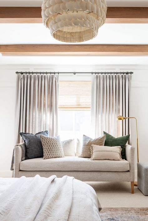 Layered Coastal Netflix Bedroom Remodel - Studio McGee Makeover Studio, Mcgee Home, Apartment Decoration, Furniture Office, Coastal Bedroom, Studio Mcgee, Cozy Reading Nook, Sofa Shop, Remodel Bedroom