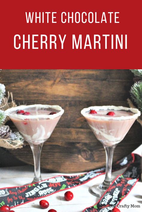 How To Make A Decadent White Chocolate Cherry Martini Chocolate Covered Cherry Martini, Jamaican Punch, Chocolate Cherry Martini, White Chocolate Martini, Cherry Martini, White Chocolate Cherry, Cherry Drink, All About Christmas, Citrus Cocktails