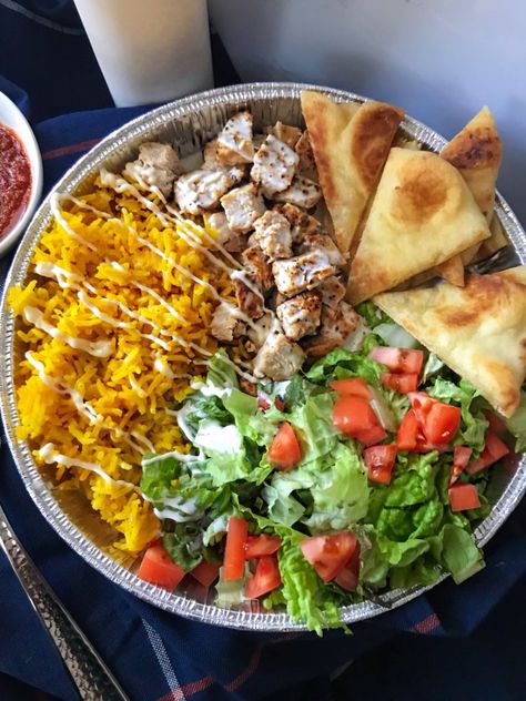 Halal Chicken Bowl, Halal Dinner Ideas, Chicken Over Rice Halal, Halal Chicken Recipe, Halal Guys Rice Recipe, Chicken Over Rice Recipes Halal, Lamb Over Rice Halal Recipe, Halal Guys Recipe, Halal Guys Chicken And Rice