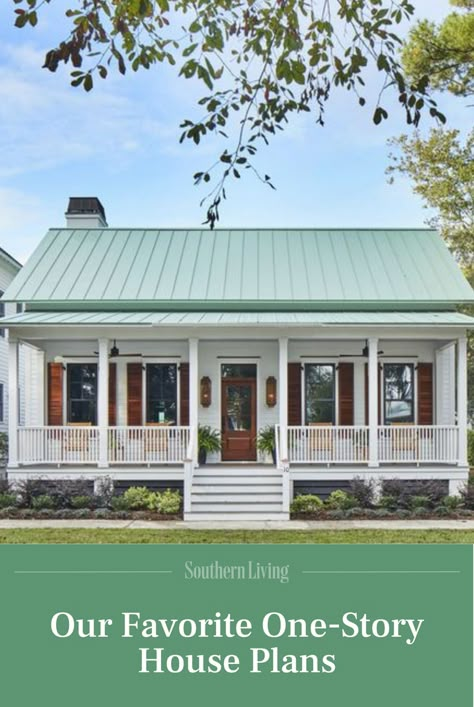 Small House Plans With Porch, Southern Country House Plans, Small Farmhouse Floor Plans One Story, One Level Cottage House Plans, One Story Country House Plans With Porch, Cottage Style House Plans One Story, Simple Single Story House Design, One Story Tiny House Plans, One Story Southern Homes