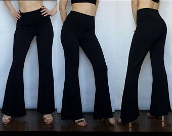 Handmade Leggings & Clothing Beaded Chokers & by HuggingBearr Charleston Pants, Pants Bell Bottoms, Long Yoga Pants, Black Flare Pants, Fashion Tips For Men, Urban Fashion Trends, Palazzo Trousers, Legging Outfits, Fashion Jeans