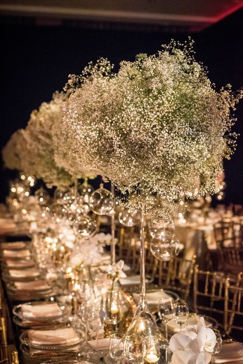 Green White And Gold Wedding, White And Gold Wedding Reception, Wedding Reception Centerpiece, Gold Wedding Reception, Kay Kay, White And Gold Wedding, Luxury Green, Party Tablescapes, Enchanted Forest Wedding