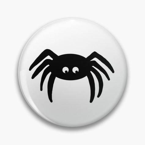 Get my art printed on awesome products. Support me at Redbubble #RBandME: https://www.redbubble.com/i/pin/Spider-by-emmmcc/57496896.NP9QY?asc=u Spider Sticker, Spider Coming Out Of Mouth, Goth Spider Aesthetic, Spider Button, Goth Spider, Button Pins, Art Prints