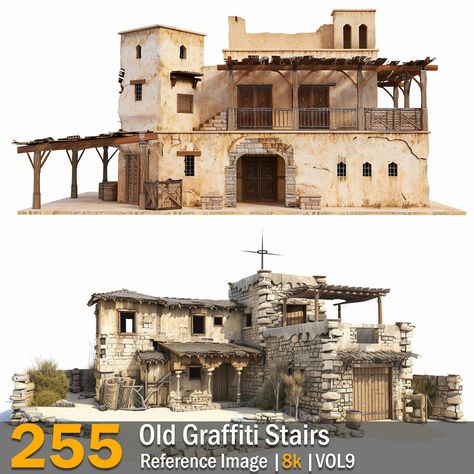 Desert Building | Reference Images | 8K | VOL9 ,  on ArtStation at https://www.artstation.com/artwork/zxOae2 Desert Building, Desert Temple, Desert Architecture, Building Reference, Expression Sheet, Desert Town, Persian Architecture, Game Designer, House Games