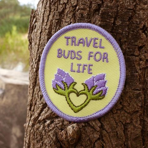 Tag your favourite travel buddy, or purchase at BindlePatches.etsy.com🌼Link in bio. . . #FriendshipPatch #TravelPatch #TravelPatches #AdventurePatch #SewOnPatch #EmbroideredPatches #PatchCollector #PatchCollection #EmbroideredPatch #PatchGameStrong #TravelAccessories #Parches #PatchGame #Patches #PatchPatch #TravelPatch #EmbroideredPatch #SewOnPatch #PatchGame #PatchGameStrong #ArtsAndCrafts #GraphicDesign #Accessories #PassionPassport #EtsyForYou Friend Trips, Making Patches, Trendy Travel Accessories, Travel Journal Cover, Travel Fashion Winter, Stitch Patch, Travel Patches, Backpack Patches, Travel Buddy