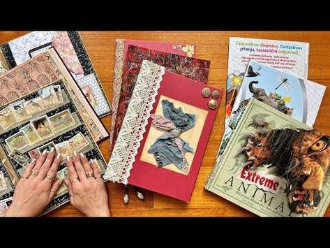 (9) What to Do with Old Large Book Covers? - YouTube Book Cover Crafts, Treasure Books, Vintage Book Cover, Handmade Books, Mixed Media Art Journaling, Junk Journaling, Altered Books, Book Inspiration, Journal Covers