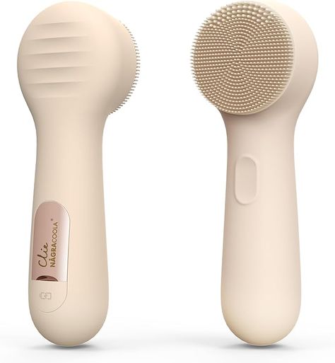 NågraCoola CLIE 2.0 Facial Cleansing Brush, Rechargeable, Waterproof Face Scrub Brush for Cleansing, Exfoliating, Massaging, Electric Facial Exfoliator for Women and Men - Oat Face Scrub Brush, Facial Scrubber, Face Wash Brush, Facial Cleaning Brush, Face Brush Cleansing, Face Scrubber, Facial Cleansing Device, Brush Cleanser, Facial Brushes