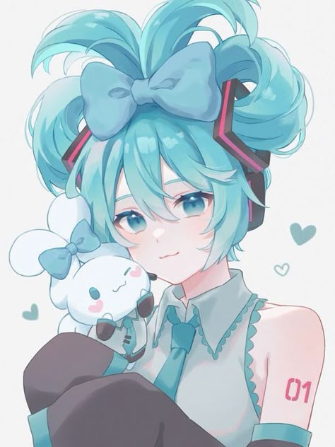 Miku Hatsune Vocaloid, Korean Anime, Hello Kitty Characters, Cute Food Drawings, Love Wallpaper, Hatsune Miku, Cute Icons, Anime Fanart, Vocaloid