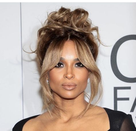 Ciara Updo, Beyonce Updo Hairstyles, Disco Updo, Beyonce Updo, Ciara Hairstyle, 60s Bun, 70s Updo Hair, Pam Anderson Updo, Pam Anderson Bun