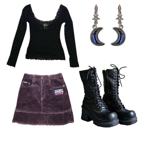 Whimsigoth Street Style, Midwestern Gothic Fashion, 90s Whimsy Goth Outfit, Whimsical Witch Outfit, Whismgothic Outfits 90s, Whimsygoth Outfit Ideas, The Craft Outfits Inspiration, Goth 90s Fashion, Witchy Goth Outfit